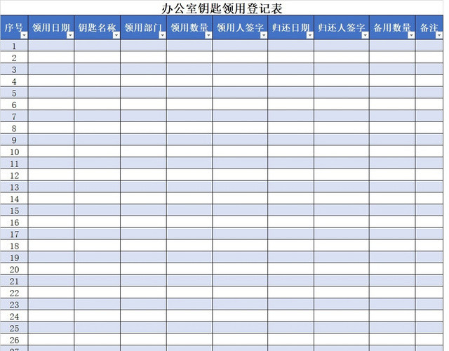 物品领用登记表