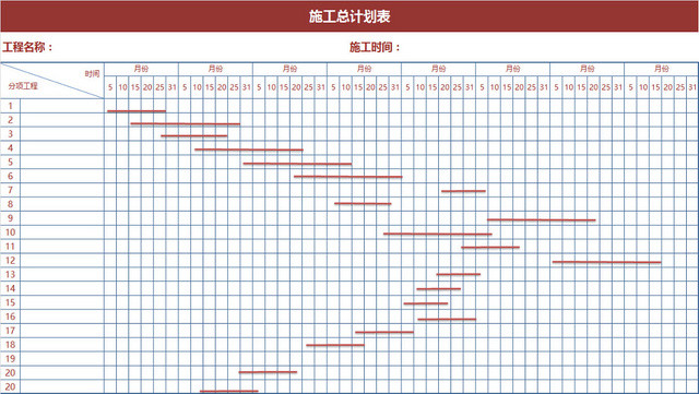 施工计划表
