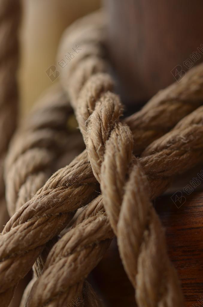 摄影自然船岸麻绳背景图片