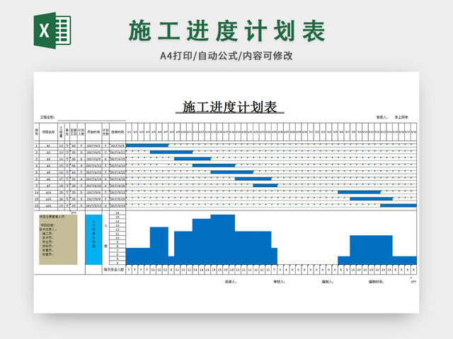 施工进度计划表