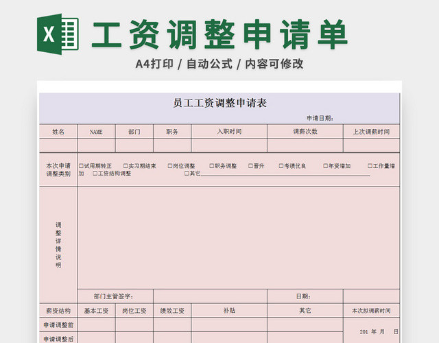 人力资源部工资表