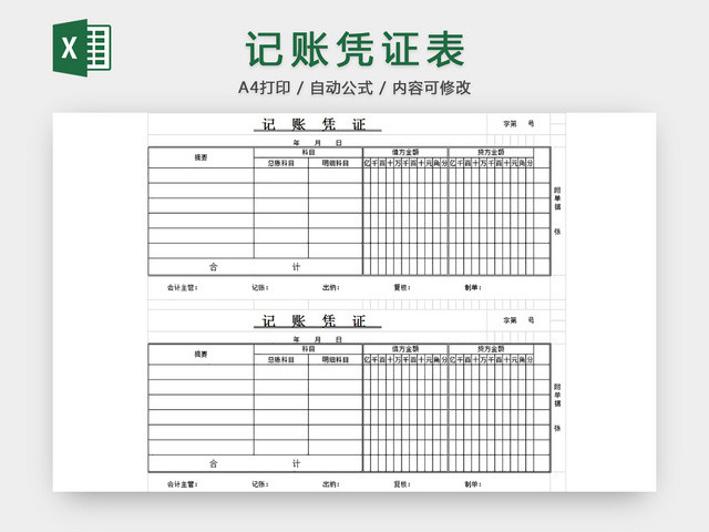 财务记账表