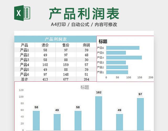 产品利润表