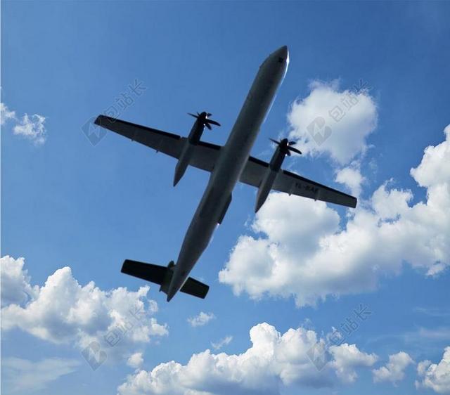 航天现代天空上的客机背景图片