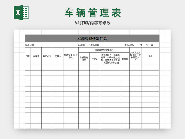 车辆情况统计表
