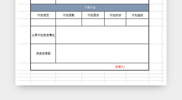 销售工作总结表