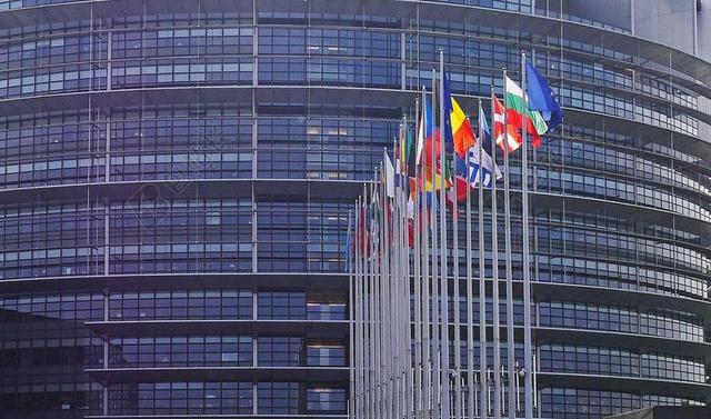 欧洲议会 斯特拉斯堡 标志 旗林 欧盟 欧洲联盟 UE 议会