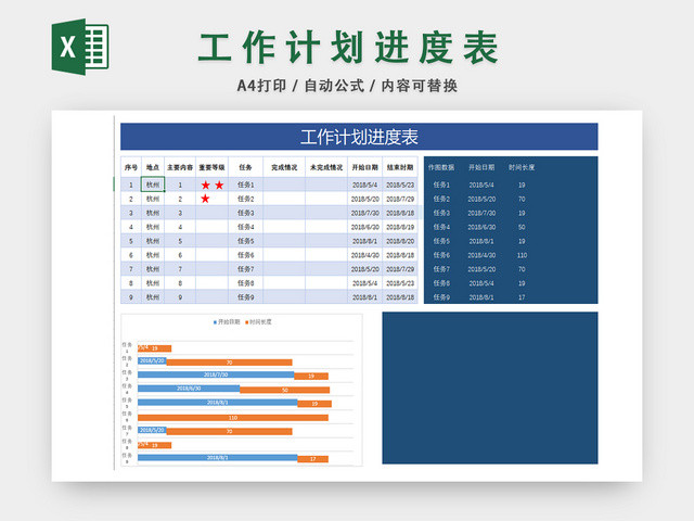 工作计划进度表