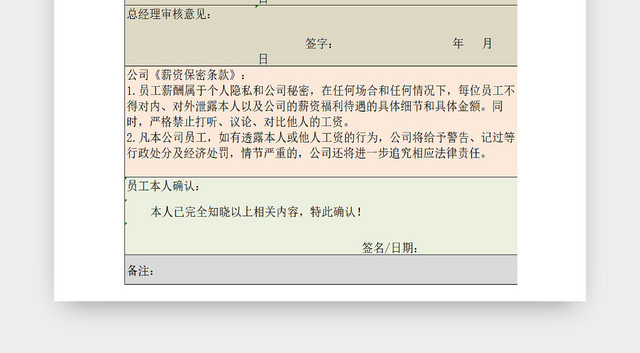 公司薪资调整审批统计表