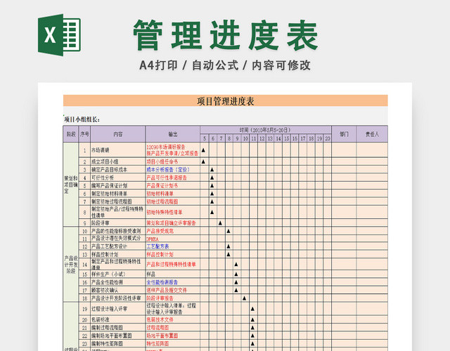 企业项目流程详情统计表