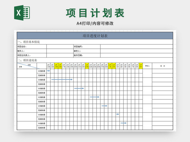 公司项目进度表