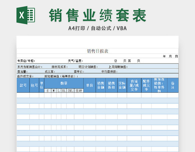 服装零售报表大全