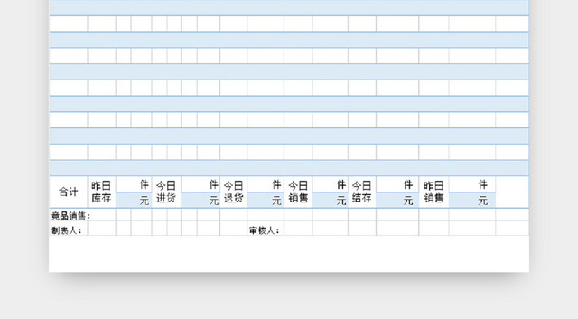 服装零售报表大全