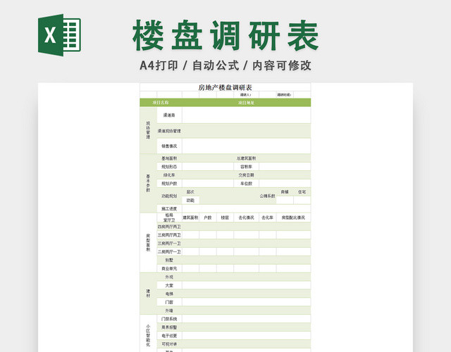 楼盘调研表