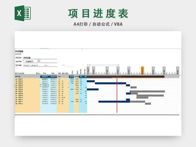 项目进度表