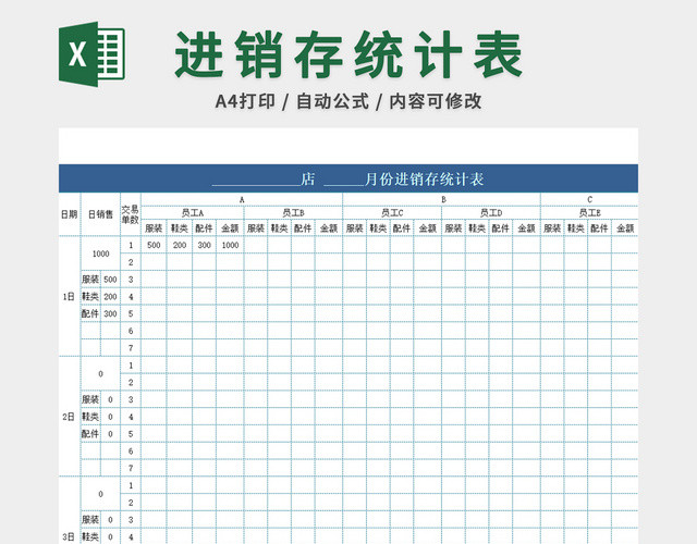 仓库管理进销存日报表