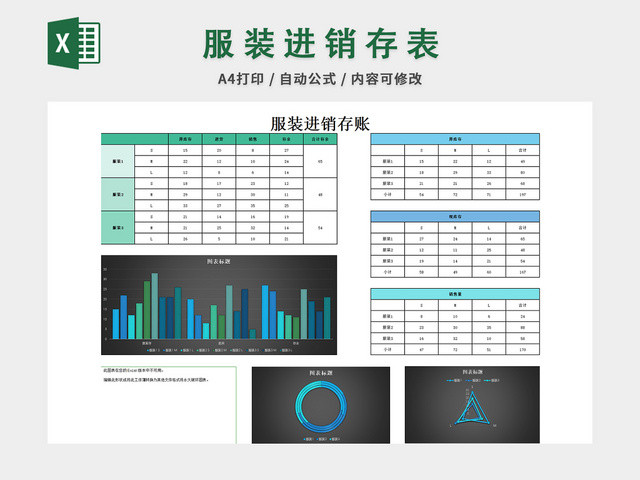 仓库管理服装进销存日报统计表