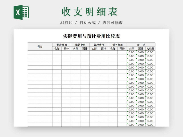 简约公司资金预算表资金计划表