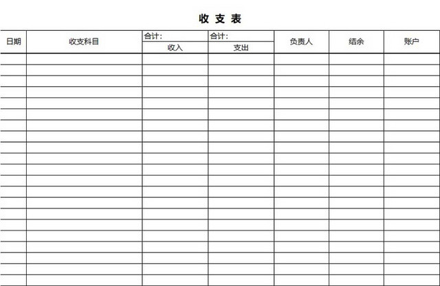 简约公司财务记账统计表资金明细