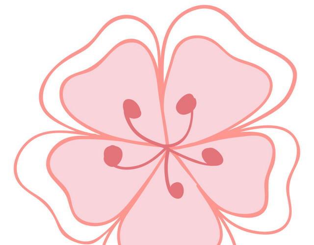 手绘花朵矢量素材
