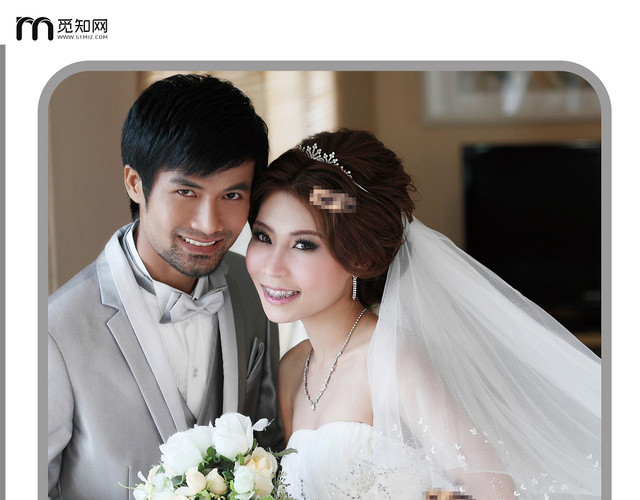 白色创意简约婚庆婚纱照画册封面