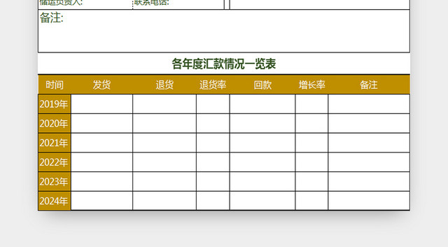 客户档案信息表管理登记表