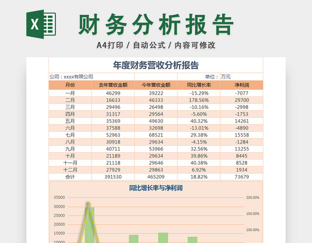 年度财务应收分析报告财务报表