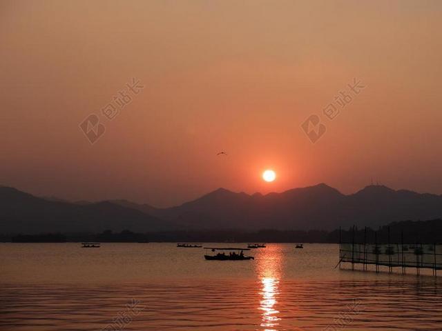 金色自然风景金色的夕阳背景图片