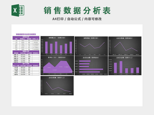 销售数据年中分析总结报告