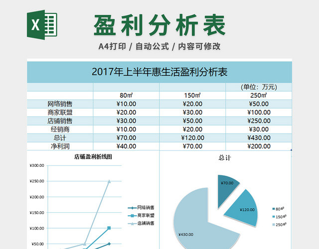 盈利分析表