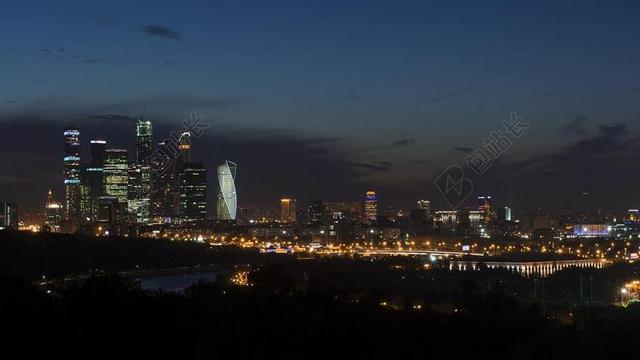 城市夜晚的都市灯火背景图片
