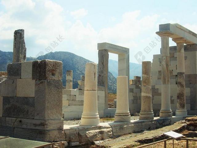 废墟 古董 古代遗址 古城 提洛 希腊 CYCLADES