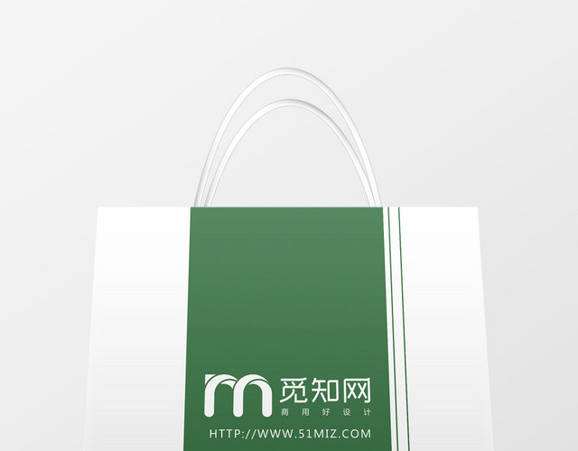 极简绿色科技公司手提袋