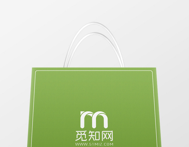 清爽浅绿色科技公司手提袋