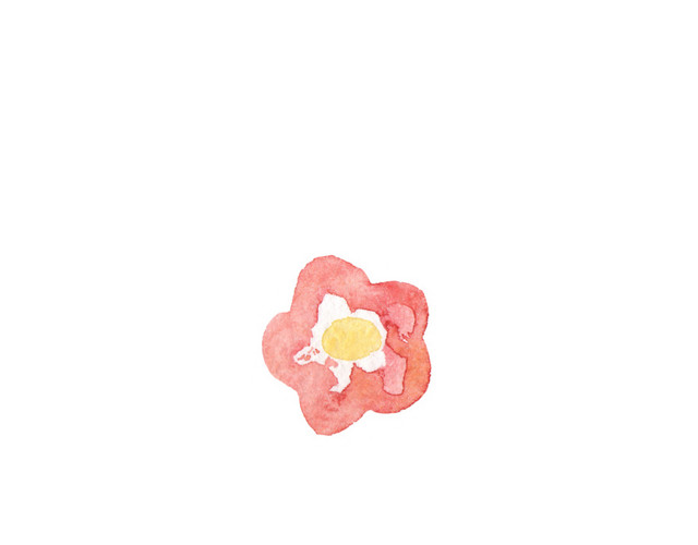 红色手绘小花朵矢量图片