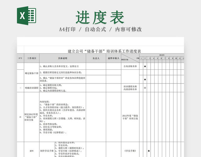 黑白简约员工培训记录表入职培训在职培训