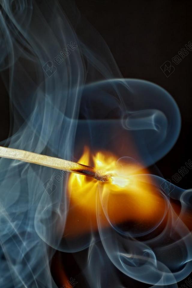 广告清新燃烧的火柴背景图片