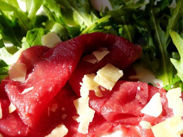 生牛肉片 牛肉 生肉 原料 火箭 巴马 奶酪