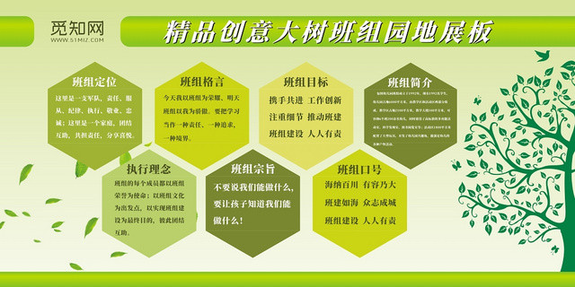 班组建设绿色简约大气宣传创意宣传栏展板海报