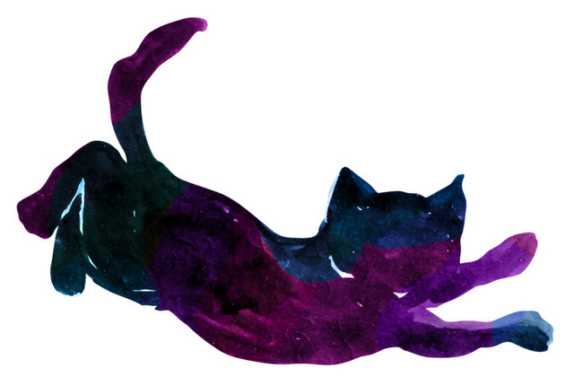 手绘猫矢量素材