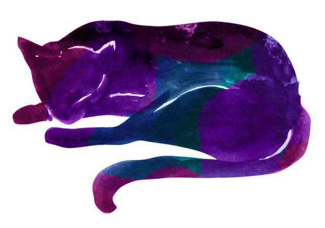 手绘猫矢量素材