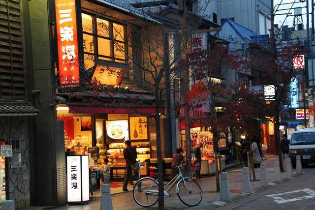 美丽 现场 查看 晚上 购物 商铺 奈良 日本 城市 夜