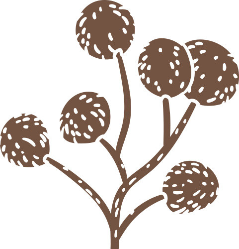 古风铜色花朵免抠素材