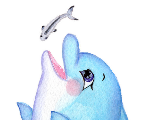可爱海豚免抠素材