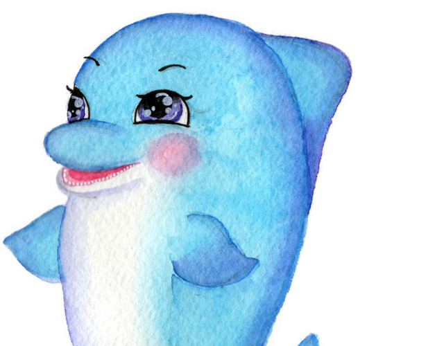 可爱海豚免抠素材