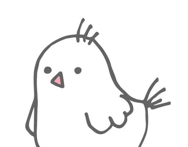 卡通手绘小鸡设计矢量素材