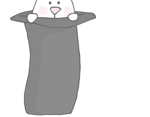 躲在魔术帽里的小兔子设计素材