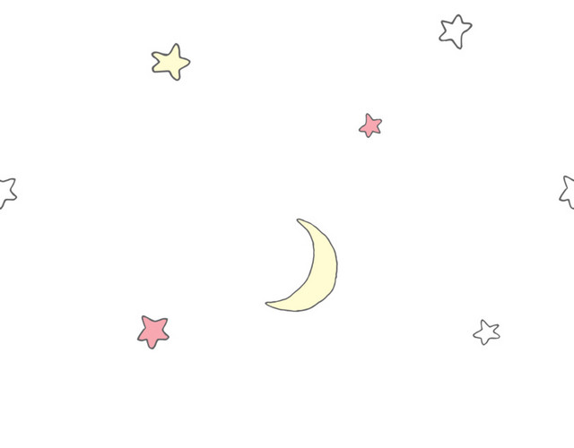 清新卡通五角星月亮手绘设计素材
