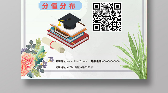 教师资格证公开课浅绿渐变简约几何海报