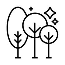 卡通几何线条树